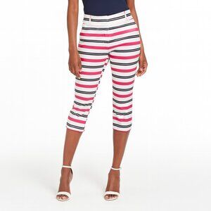New York & Company 7th Avenue Stripe Size 4 Dress Capri Pants